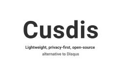 Featured image of post Cusdis, the privacy-first commenting system